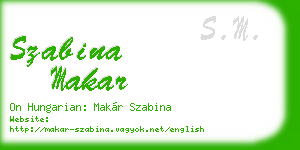 szabina makar business card