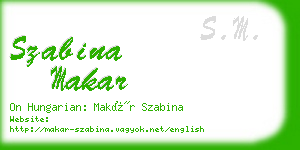 szabina makar business card